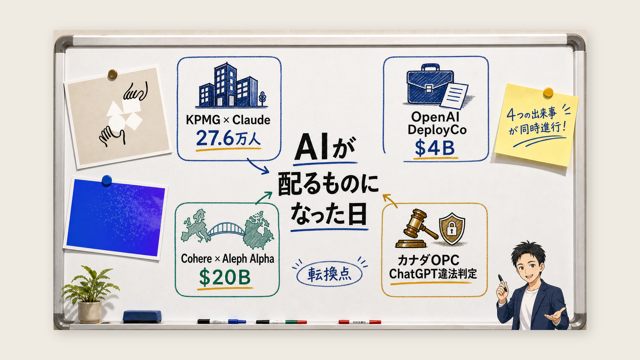 The Month AI Became Something You Ship — KPMG×Claude, OpenAI DeployCo, Cohere×Aleph Alpha, and Canada's Ruling, Explained for Non-Experts (May 2026)