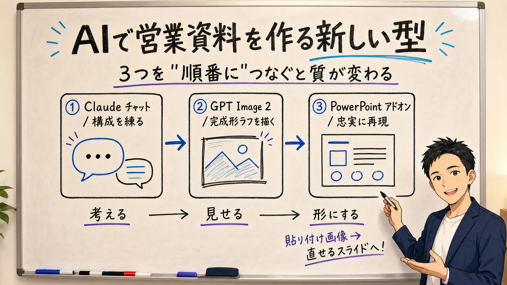 A New Way to Build Sales Decks with AI — 3 Steps: Structure in Claude, Images in GPT Image 2, Recreate in the PowerPoint Add-in